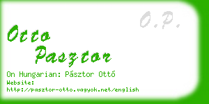 otto pasztor business card